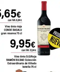Cash Ifa RAMÓN BILBAO Vino tinto D.O.Rioja Colección Extraordinaria de Viñedo oferta