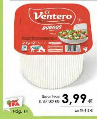 Cash Ifa Queso Fresco El Ventero oferta