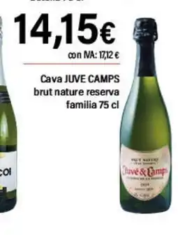 Cash Ifa JUVE CAMPS Cava brut nature reserva oferta