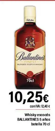 Cash Ifa BALLANTINES 5 Whisky escocés años botella oferta