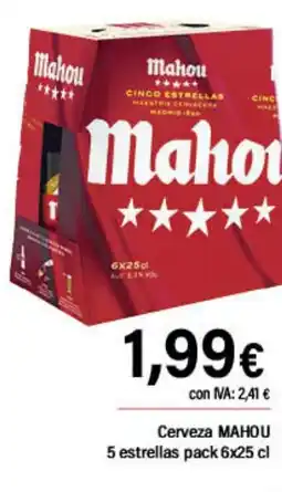 Cash Ifa MAHOU Cerveza 5 estrellas oferta