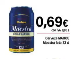 Cash Ifa MAHOU Cerveza Maestra oferta