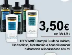 Cash Ifa TRESEMME Champú Cuidado Clásico, liso&sedoso, hidratación o Acondicionador hidratación o liso&sedoso oferta