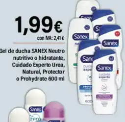 Cash Ifa SANEX Gel de ducha Neutro nutritivo o hidratante, Cuidado Experto Urea, Natural, Protector o Prohydrate oferta