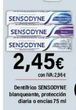 Cash Ifa SENSODYNE Dentifrico blanqueante, protección diaria o encías oferta