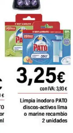 Cash Ifa PATO Limpia inodoro discos-activos lima o marine recambio 2 unidades oferta