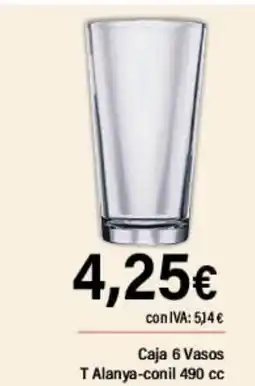 Cash Ifa Caja 6 Vasos T Alanya-conil 490 cc oferta