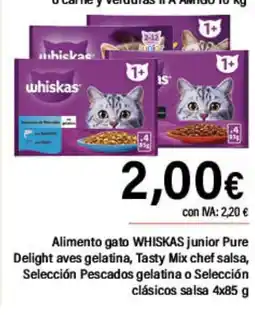 Cash Ifa Alimento gato junior Pure Delight aves gelatina, Tasty Mix chef salsa, Selección Pescados gelatina o Selección clásicos salsa oferta