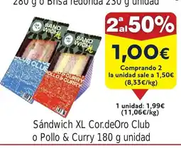 FROIZ Sándwich XL Cor.deOro Club o Pollo & Curry oferta