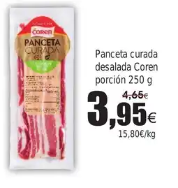 FROIZ Panceta curada desalada Coren porción oferta