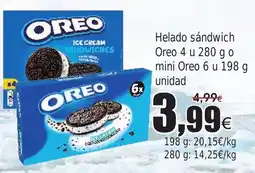 FROIZ OREO Helado sándwich oferta