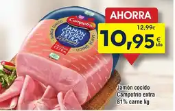 FROIZ Jamón cocido Campofrío extra 81% carne oferta