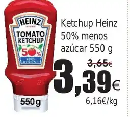 FROIZ Ketchup Heinz 50% menos azúcar oferta
