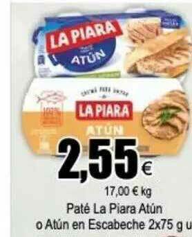 FROIZ Paté La Piara Atún O Atún En Escabeche oferta