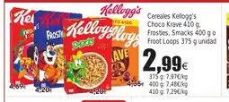 FROIZ Cereales Kellogg's Choco Krave Frosties, Smacks o Froot Loops oferta