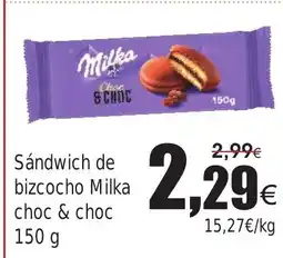 FROIZ Sándwich de bizcocho Milka choc & choc oferta