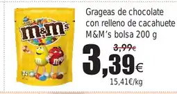 FROIZ M&M'S Grageas de chocolate con relleno de cacahuete oferta