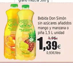 FROIZ Bebida Don Simón sin azúcares añadidos mango y manzana o piña oferta