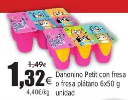 FROIZ DANONINO Petit con fresa o fresa plátano oferta