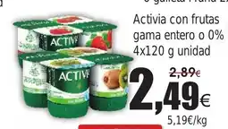 FROIZ ACTIVIA con frutas gama entero o 0% oferta