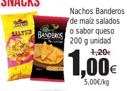 FROIZ Nachos Banderos de maíz salados o sabor queso oferta
