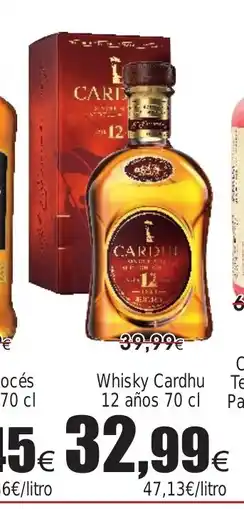FROIZ Whisky Cardhu 12 años oferta