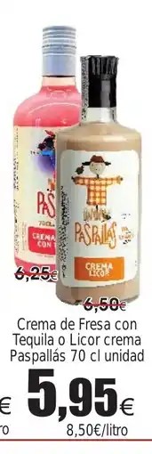 FROIZ Crema de Fresa con Tequila o Licor crema Paspallás oferta