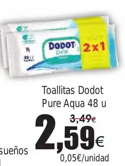 FROIZ Toallitas Dodot Pure Aqua 48 u oferta