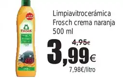 FROIZ Limpiavitrocerámica Frosch crema naranja oferta