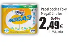 FROIZ Papel cocina Foxy Mega3 2 rollos oferta