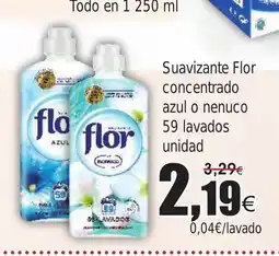 FROIZ Suavizante Flor concentrado azul o nenuco 59 lavados oferta