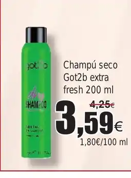 FROIZ Champú seco Got2b extra fresh oferta