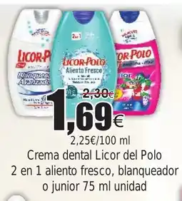 FROIZ Crema dental Licor del Polo 2 en 1 aliento fresco, blanqueador o junior oferta