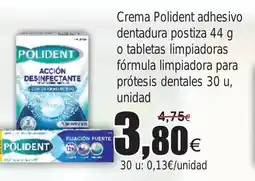 FROIZ Crema Polident adhesivo dentadura postiza o tabletas limpiadoras fórmula limpiadora para prótesis dentales oferta