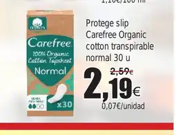 FROIZ Protege slip Carefree Organic cotton transpirablSÚPER CARROS normal 30 u oferta