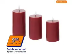 Action Set de velas led 3 piezas oferta