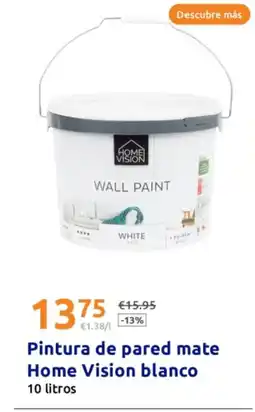 Action Pintura de pared mate Home Vision blanco oferta