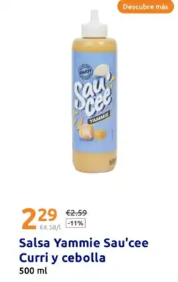 Action Salsa Yammie Sau'cee Curri y cebolla oferta