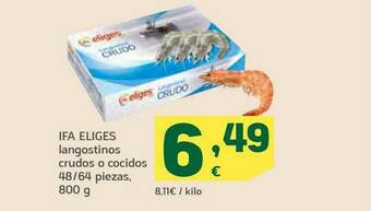 HiperDino Ifa Eliges Langostinos Crudos O Cocidos oferta