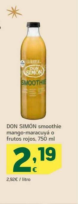 HiperDino Don Simón Smoothie Mango-maracuyá O Frutos Rojos oferta