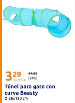 Action Túnel para gato con curva Beasty oferta