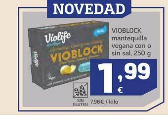 HiperDino Vioblock Mantequilla Vegana Con O Sin Sal oferta