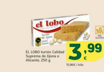 HiperDino El Lobo Turrón Calidad Suprema De Jijona O Alicante oferta