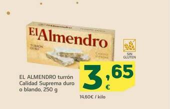 HiperDino El Almendro Turrón Calidad Suprema Duro O Blando oferta