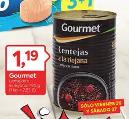 Suma Supermercados GOURMET Lentejas a la riojana oferta