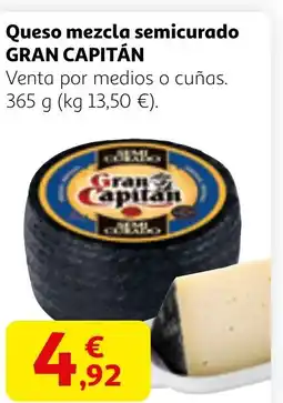 Alcampo GRAN CAPITÁN Queso mezcla semicurado oferta
