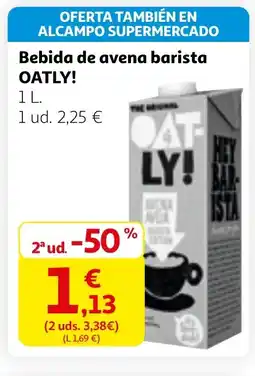 Alcampo OATLY Bebida de avena barista oferta