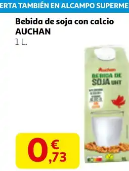 Alcampo AUCHAN Bebida de soja con calcio oferta