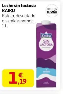 Alcampo KAIKU Leche sin lactosa oferta