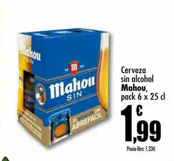Unide Supermercados Cerveza Sin Alcohol Mahou Pack 6 oferta